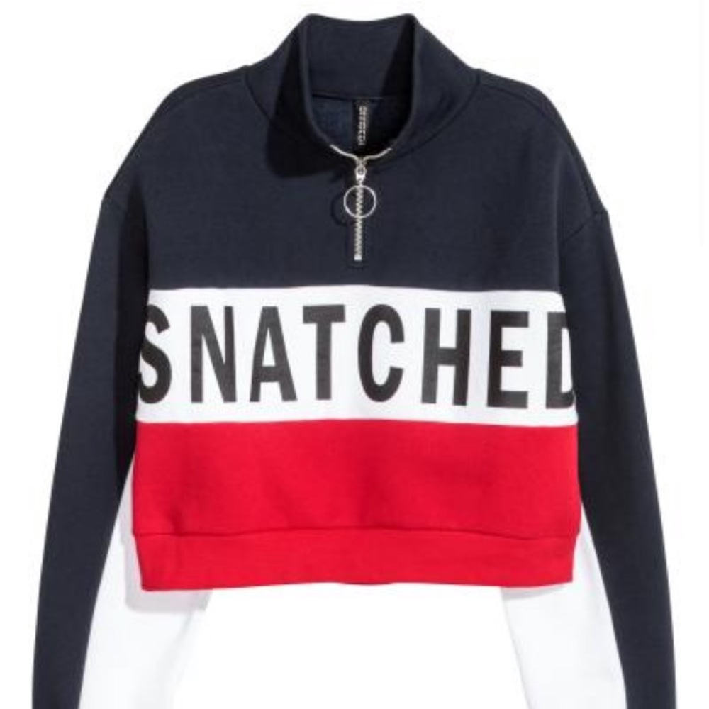 ⭐️SOLD⭐️ H&M “SNATCHED” Cropped Sweatshirt